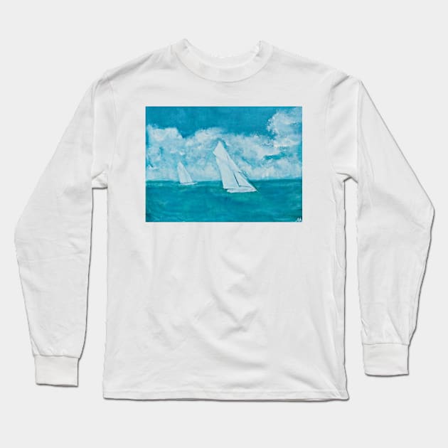 Sailing Long Sleeve T-Shirt by Michela's Store